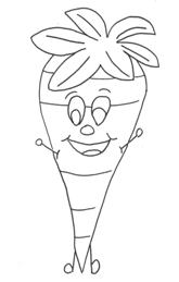 Carrot coloring page